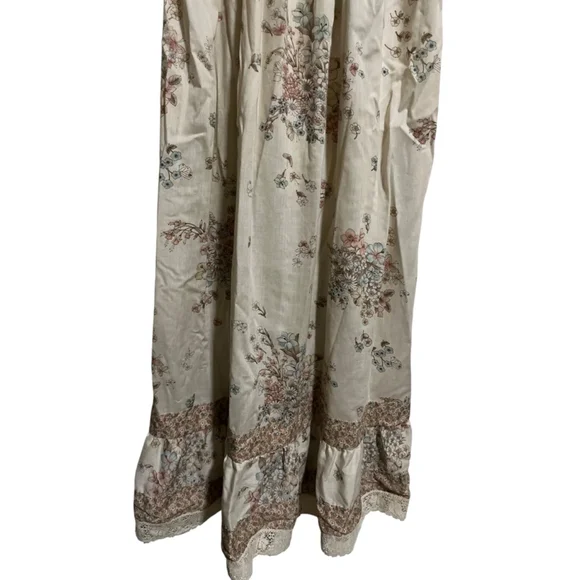 EUC Impression Floral Maxi Dress in Beige and Brown Size LG - Picture 2 of 13